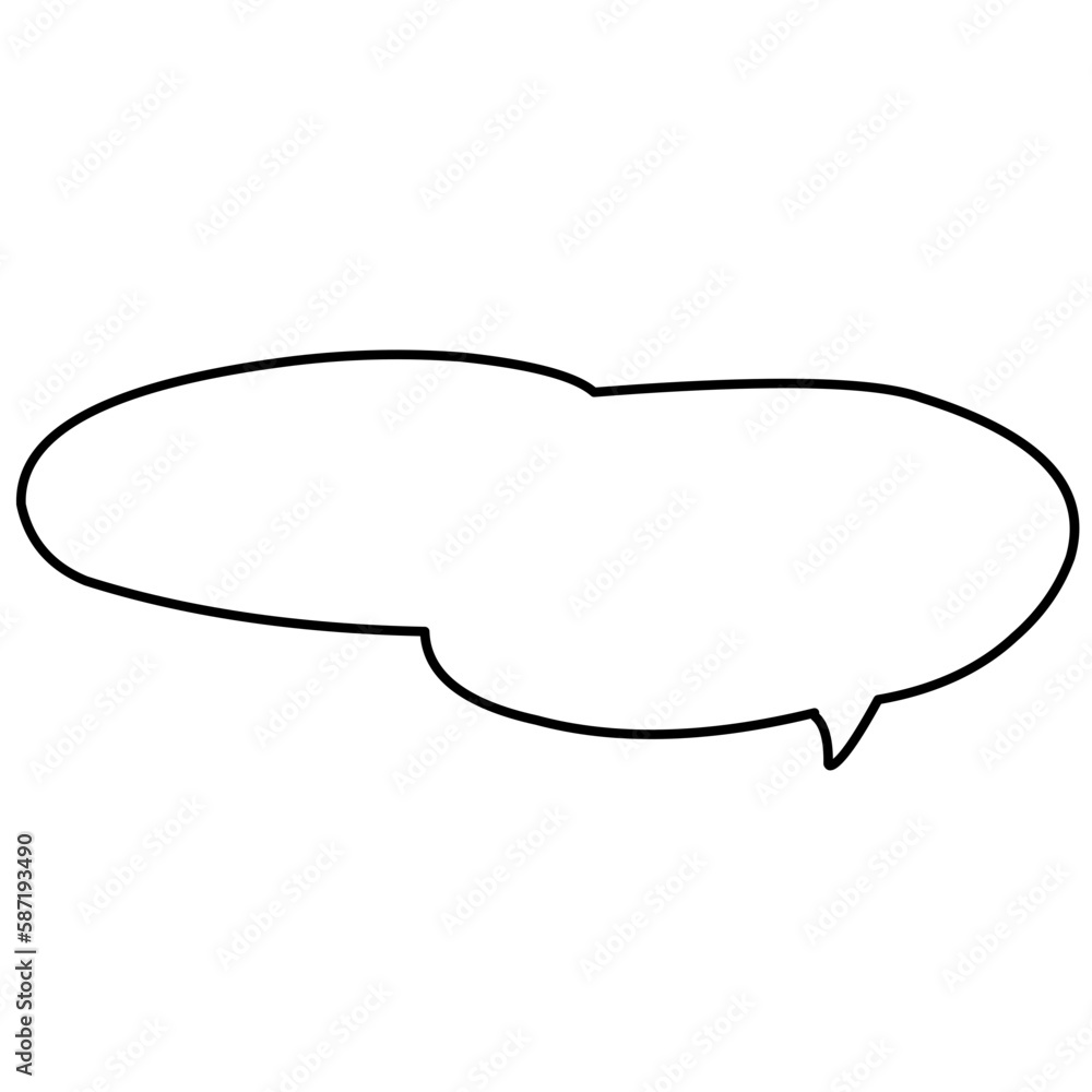 Spech bubble ouline black color illustration Spech bubble ouline black color illustration