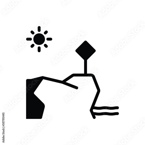 Black solid icon for ends 