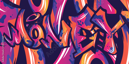 Graffiti vector colorfull wallpaper art Abstract design graffitti texture pattern ink paint spray creative decoration graphic