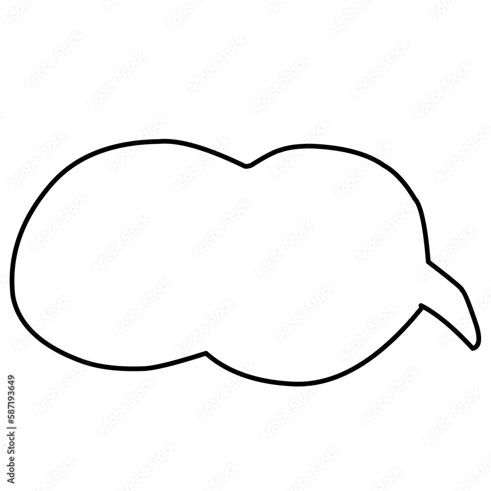Spech bubble ouline black color illustration Spech bubble ouline black color illustration
