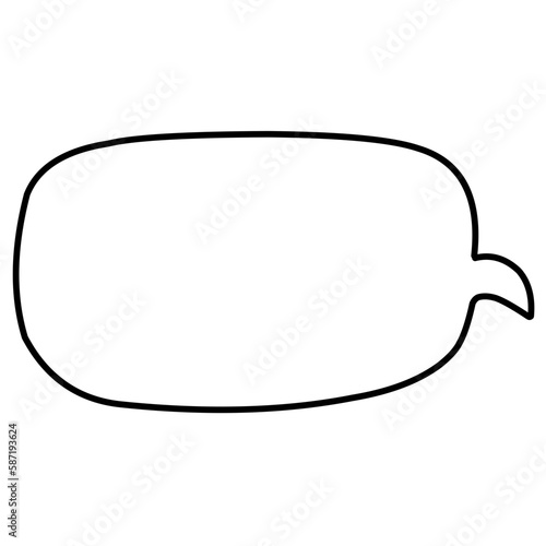 Spech bubble ouline black color illustration