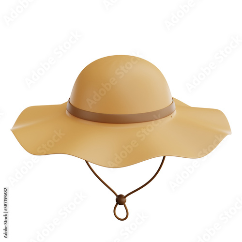 camping hat 3d illustration