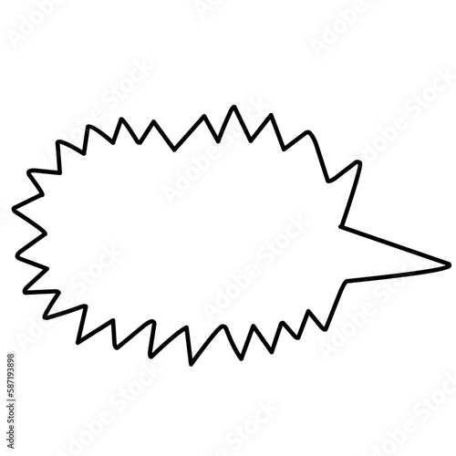 Spech bubble ouline black color illustration