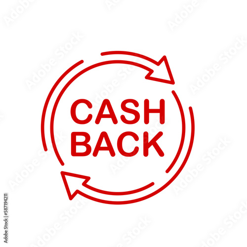Cash back logo template illustration