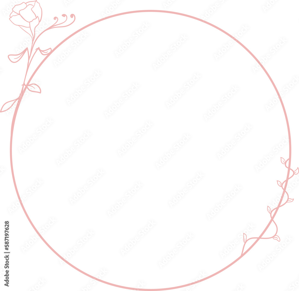 Obraz premium Floral Line Illustration