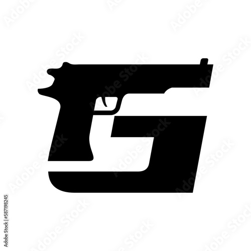 G letter with pistol 