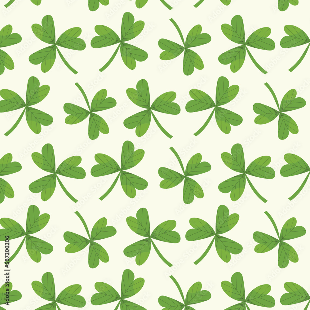 A green pattern with four leaves A green pattern with four leaves