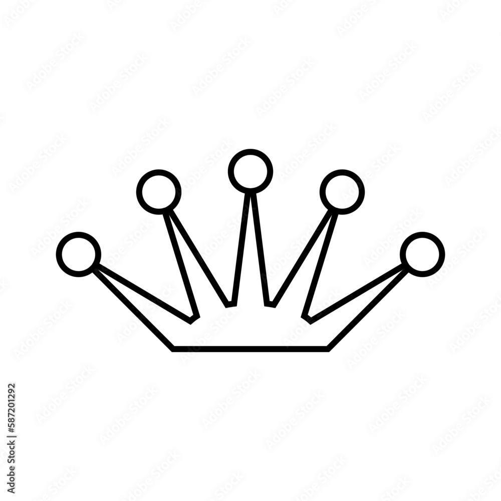 Crown icon on white. Crown icon on white.