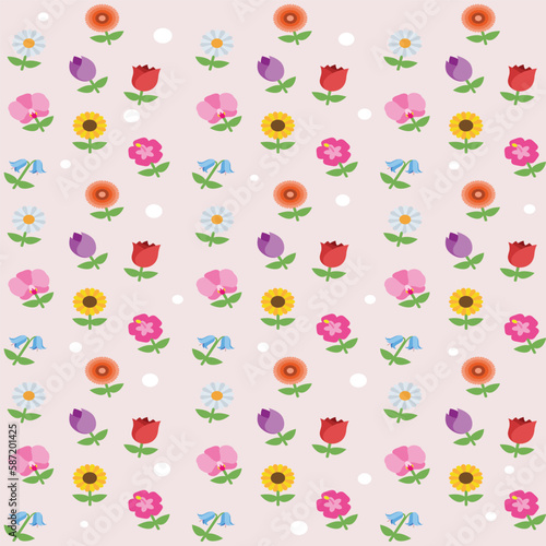 seamless pattern with flowers VECTOR