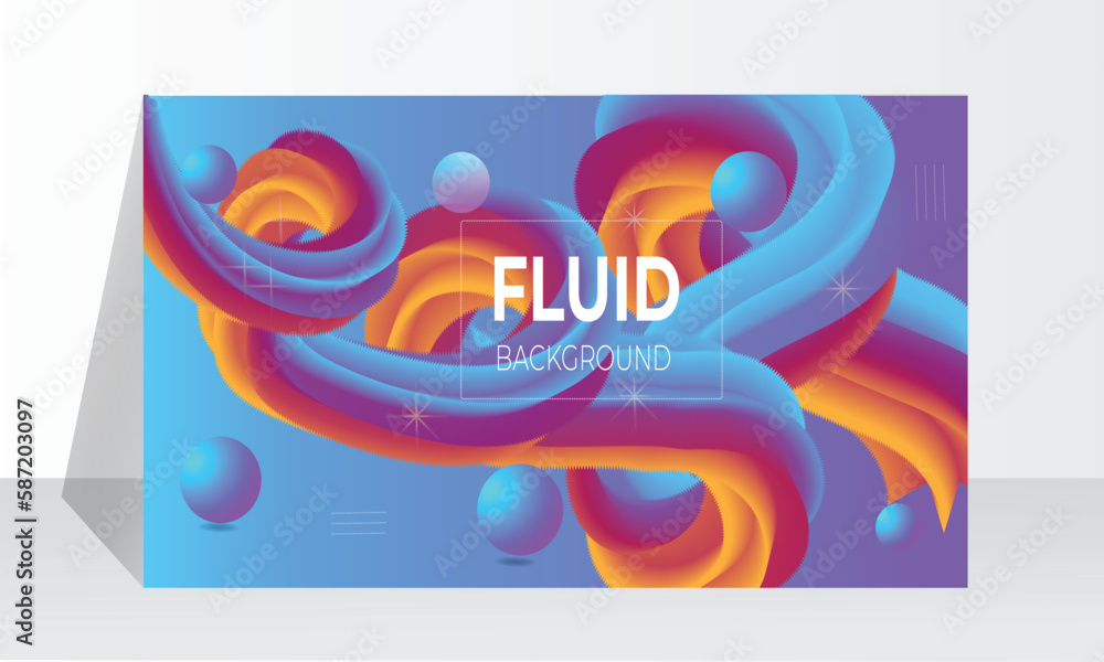 Obraz premium Fluid colorful gradient abstract background