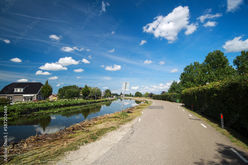Ring canal of the Zuidplaspolder along Nieuwerkerk Noord in Nieuwerkerk aan den IJssel Ring canal of the Zuidplaspolder along Nieuwerkerk Noord in Nieuwerkerk aan den IJssel
