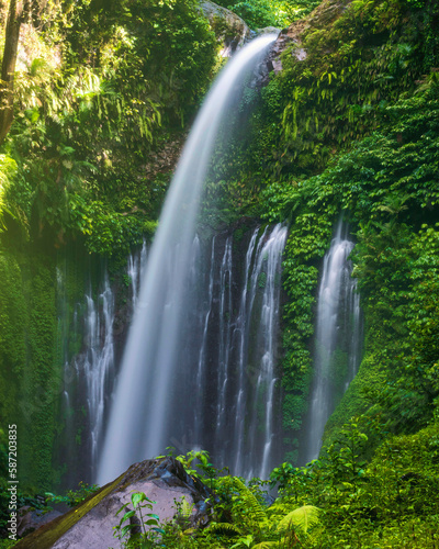 Tiu kelep waterfalls in north side of Lombok island