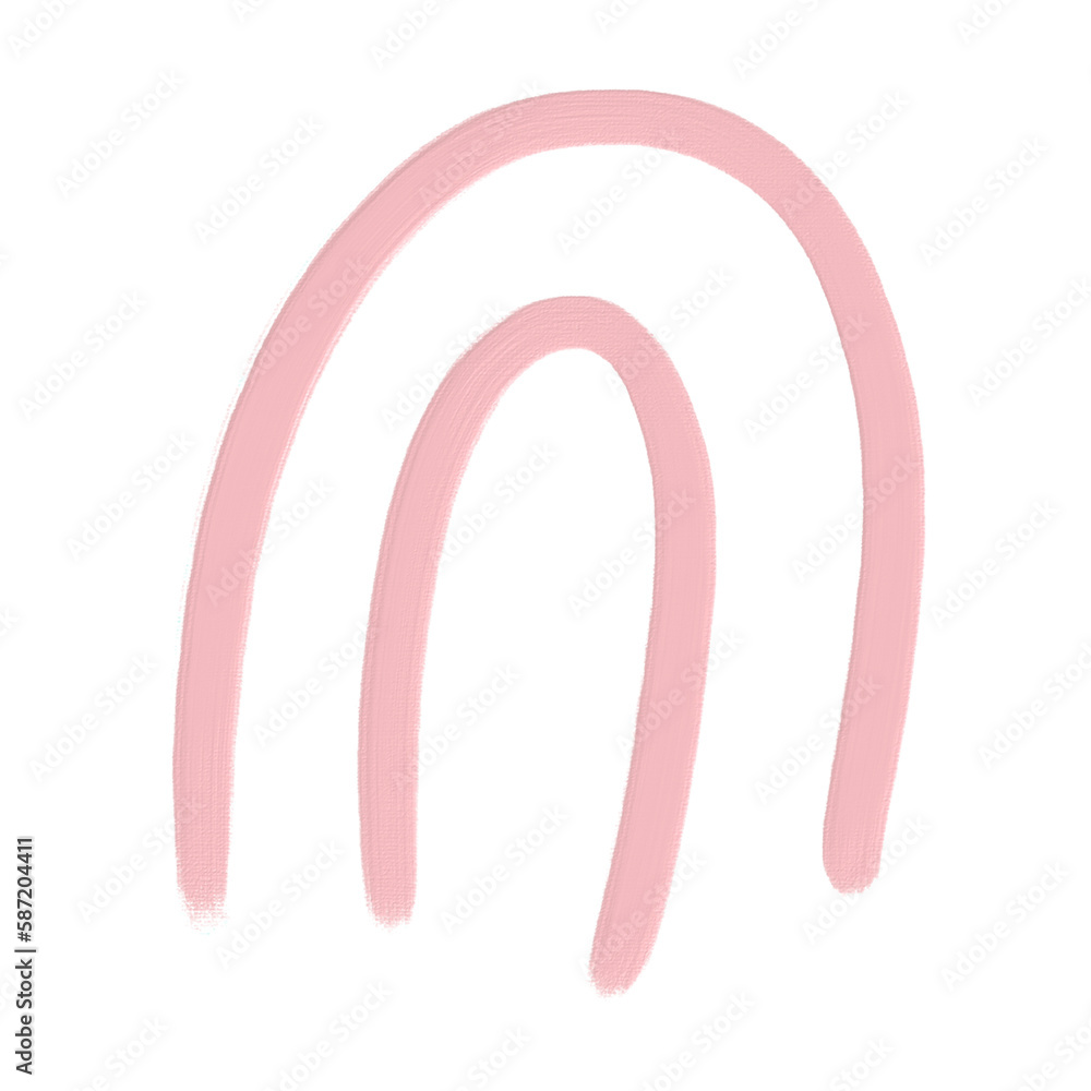 pink pastel acrylic element_rainbow arch shape pink pastel acrylic element_rainbow arch shape