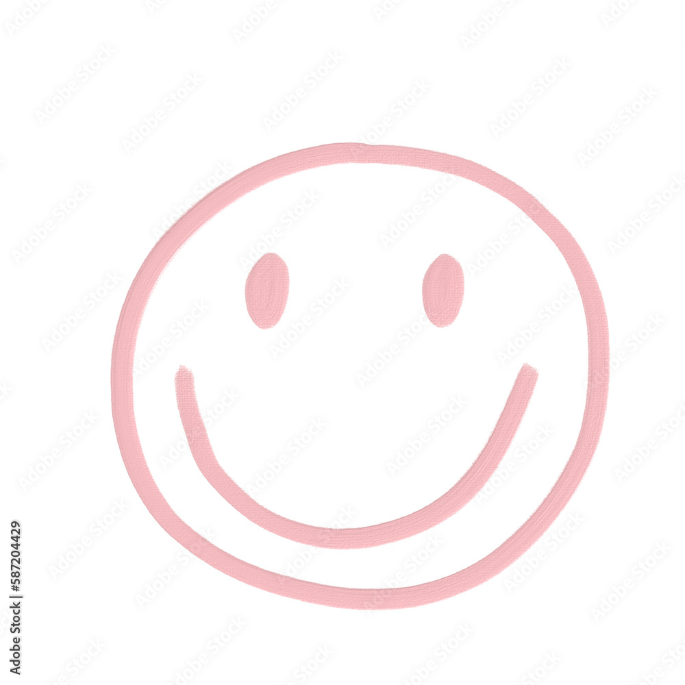 pink pastel acrylic element_smiley pink pastel acrylic element_smiley
