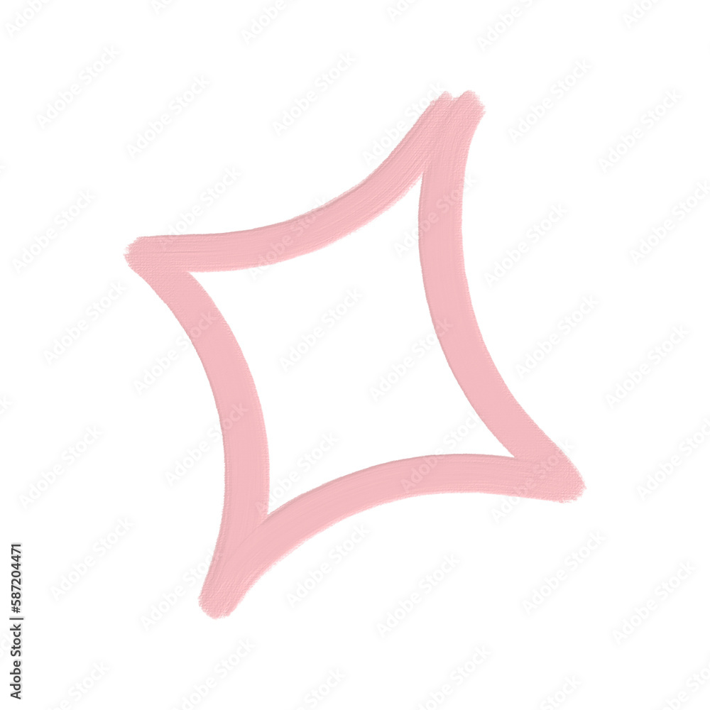 pink pastel acrylic element_sparkle shape pink pastel acrylic element_sparkle shape