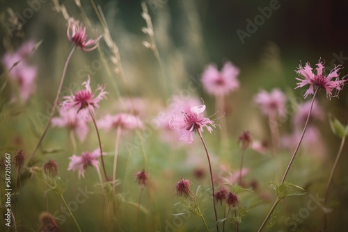 Wildflowers Prairie. Generative AI