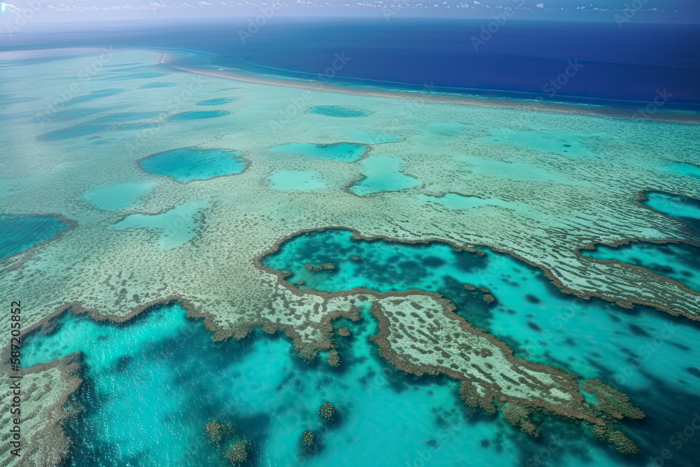 Obraz premium Great Barrier Reef - Aerial View