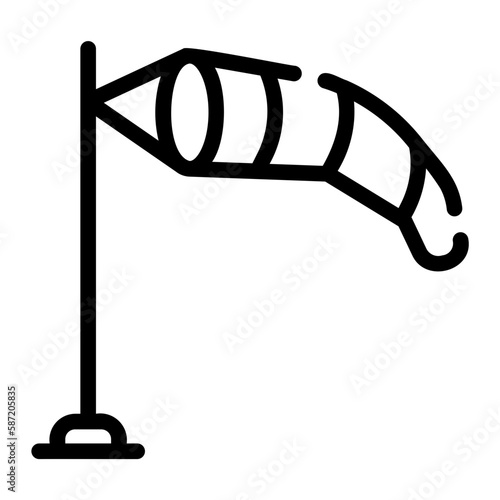 windsock line icon