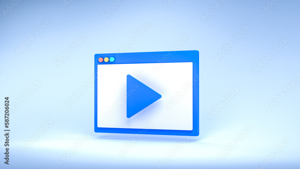 3d Video Player Concept Stock Illustration 3d Video Player Concept Stock Illustration