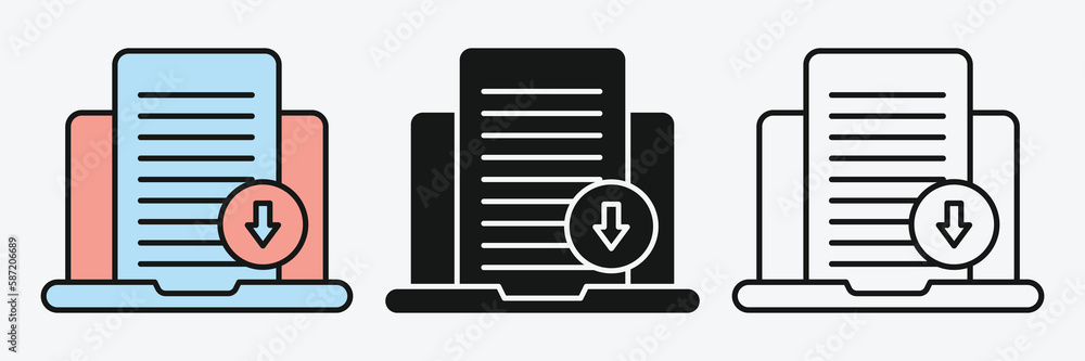 Document vector icon isolated vector graphic. Document vector icon isolated vector graphic.