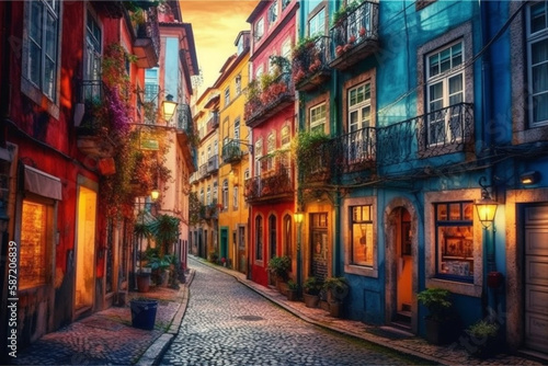 Colorful cityscapes, many homes with many colours © Daniel