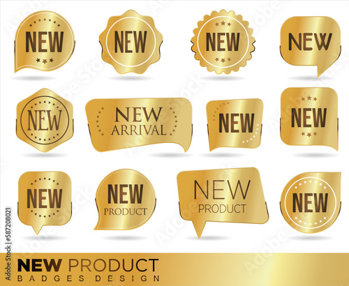 New arrival Badge and Tags in Flat Design Style vector illustration
