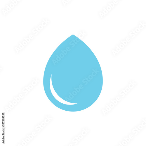 water drop blue icon vector illustration eps 