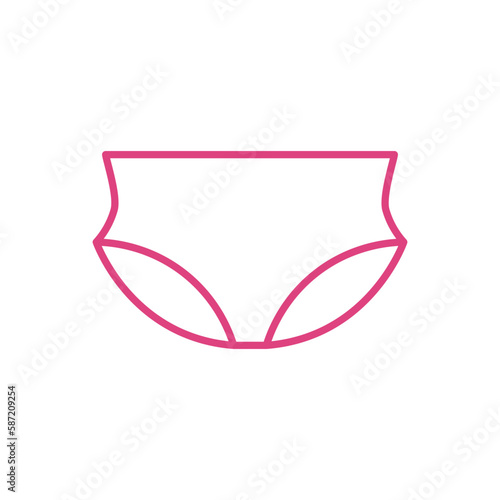 women period panty outline line drawing vector illustration eps 