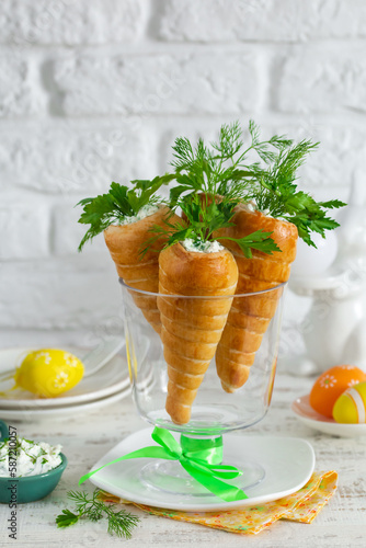 Easter Stuffed Crescent Roll Carrots photo