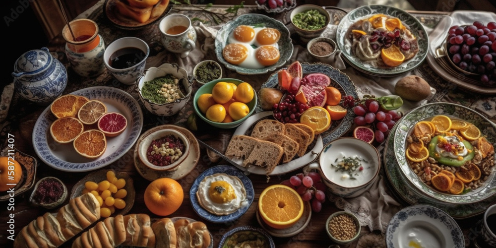 Turkish breakfast that turns into a visual feast Generative AI