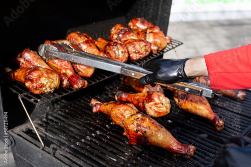 grilled meat on the grill