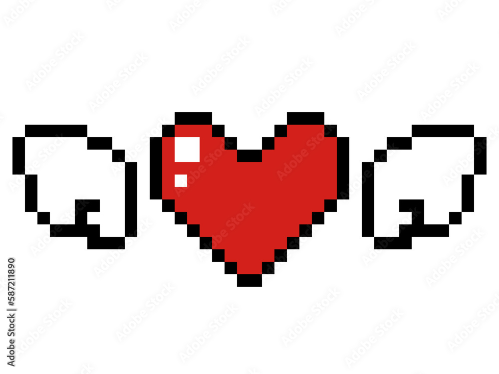 ドット絵の天使のハート ドット絵の天使のハート
