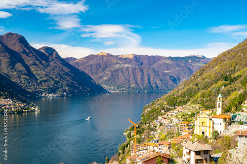 A view of Lake Como, photographed from Pognana, on the Como side of the lake. photo
