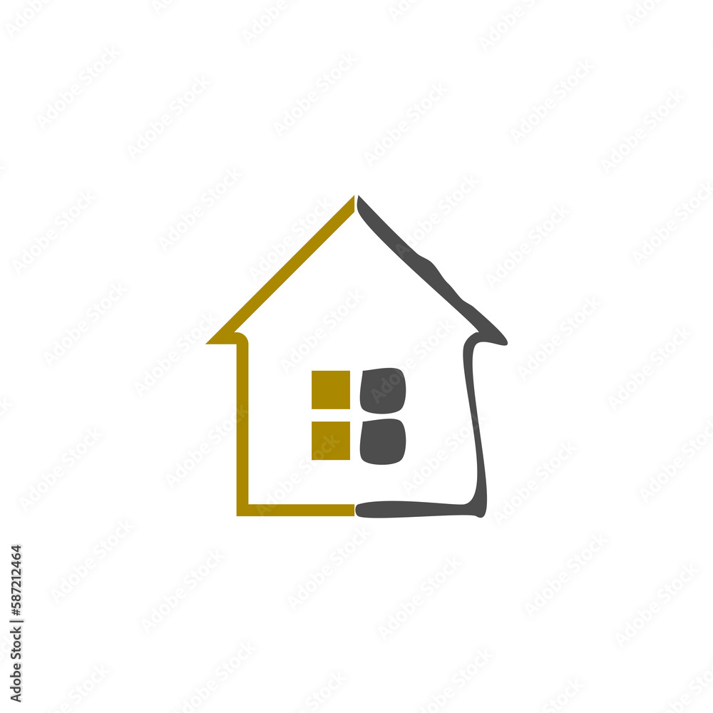 House renovation logo isolated on transparent background House renovation logo isolated on transparent background