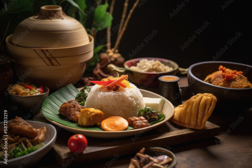 Asian meal, generative ai