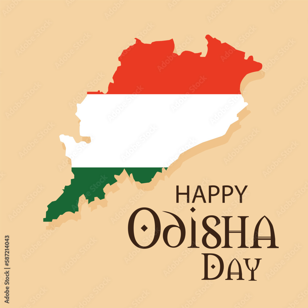 Obraz premium Vector illustration of a Background for Happy Odisha Day Celebration.