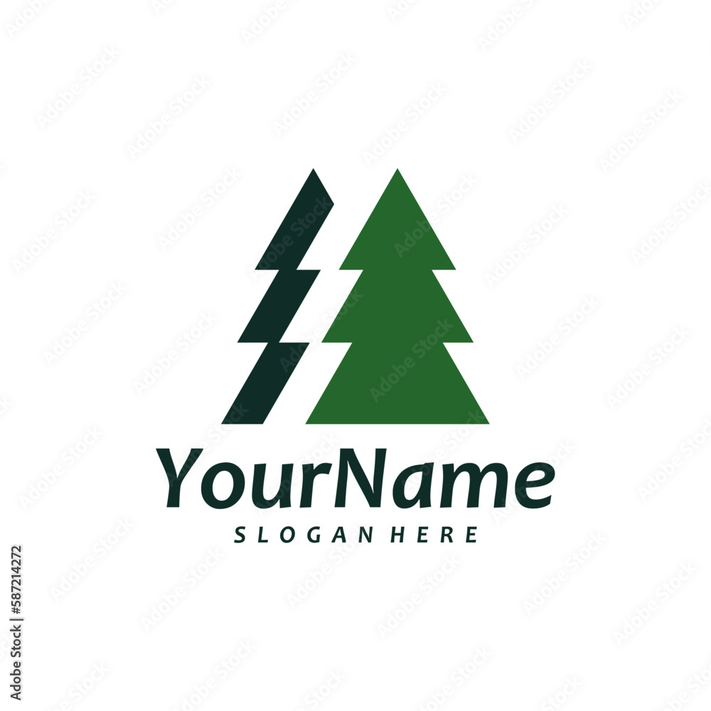 Pine Tree logo vector template. Creative Pine Tree logo design concepts