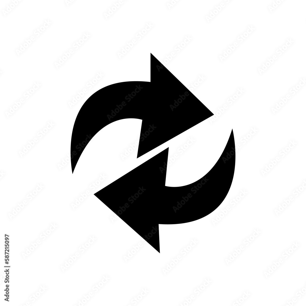 Replace icon vector double reverse arrow exchange linear sign for graphic design, logo, web site, social media, mobile app, ui illustration. Replace icon vector double reverse arrow exchange linear sign for graphic design, logo, web site, social media, mobile app, ui illustration.