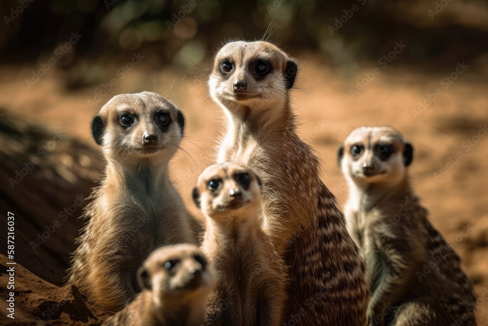 adorable meerkat. Generative AI adorable meerkat. Generative AI