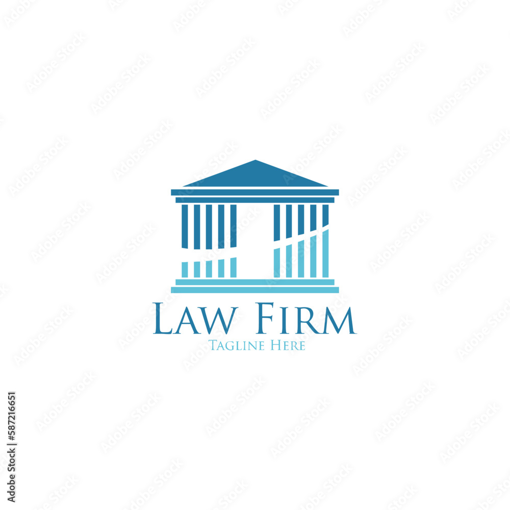 Law firm advocate creative logo template