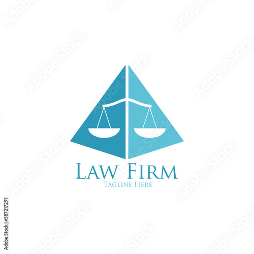law firm logo icon. Symbol for Justice, Law Offices, Attorney services, lawyer, logo design inspiration.