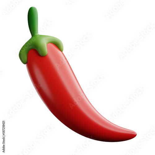 chili 3d illustration