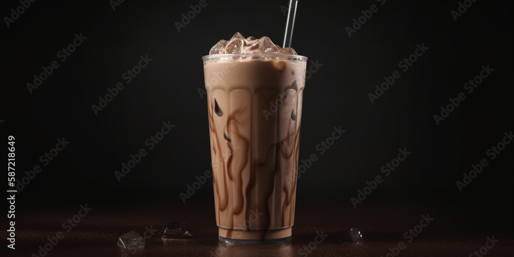 picture of an iced mocha Generative AI
