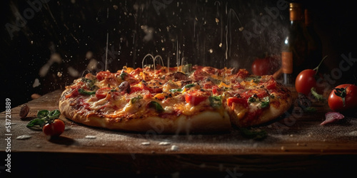 pizza Delicious Food Photography Generative AI