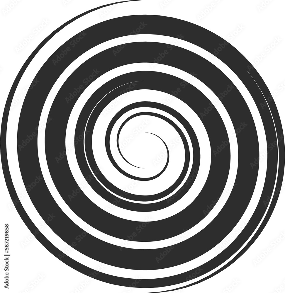 Spiral and swirl motion twisting circle element