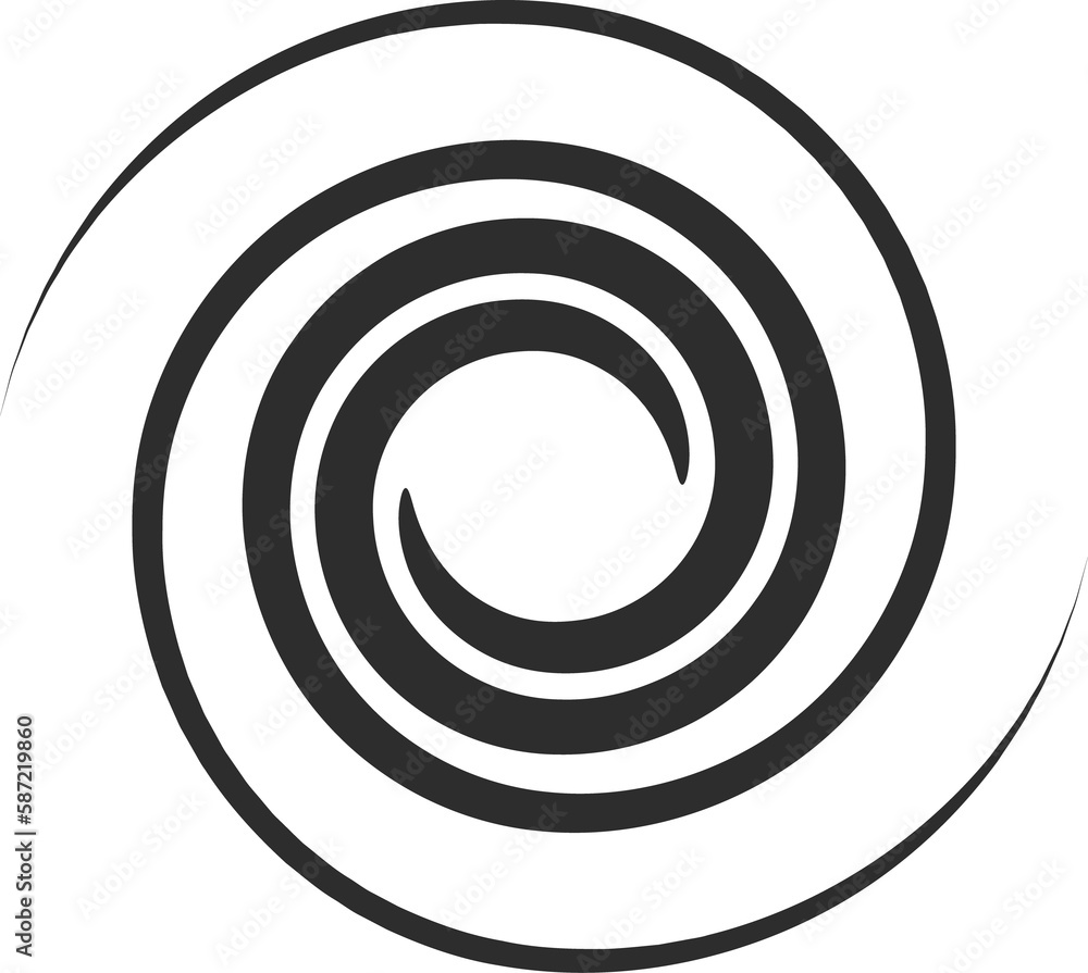 Spiral swirl motion, coil twirl icon, circle waves Spiral swirl motion, coil twirl icon, circle waves