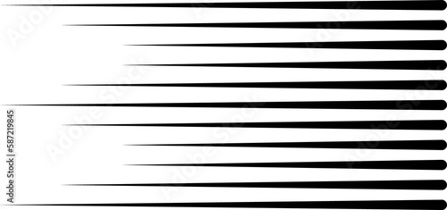 Speed motion horizontal lines, stripe texture icon