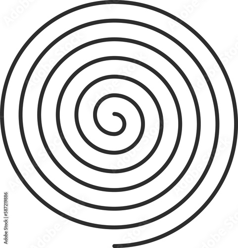 Spiral swirl motion  coil twirl icon  circle waves