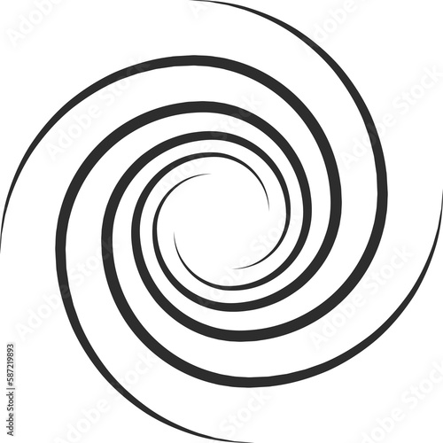 Rotation. Speed line in circle form, radial effect