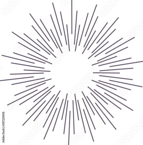 Starburst, radial sun light rays isolated sunburst